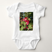 Roze stokrozen romper (Voorkant)