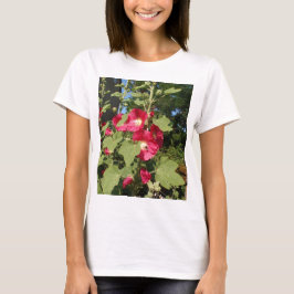 Roze stokrozen t-shirt