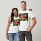 Roze stokrozen t-shirt (Unisex)