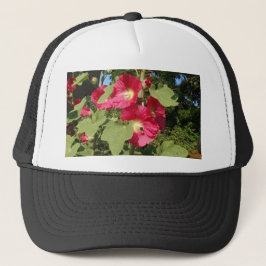 Roze stokrozen trucker pet