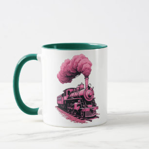 Roze stoomtrein: een grillige reis mok