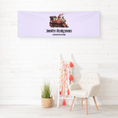 Roze Stoomtrein Stijl Business Spandoek (Insitu)