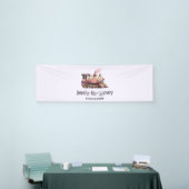 Roze Stoomtrein Stijl Business Spandoek (Beurs)