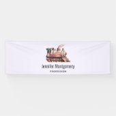 Roze Stoomtrein  Stijl Business Spandoek (Horizontaal)