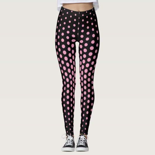 Roze stoppatroon leggings (Voorkant)