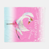 Roze stopt nooit met dansen ballerina swan douanen fleece deken (Voorkant (Horizontaal))