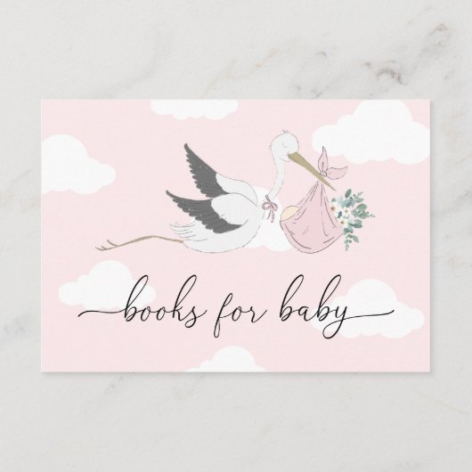 Roze Stork Books Request Insert Kaart (Achterkant)