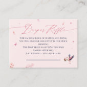 Roze Stork Luier Raffle Informatiekaartje (Voorkant)
