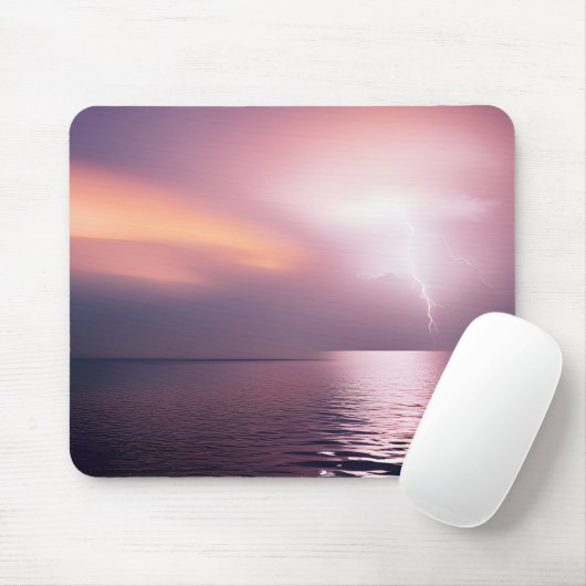 Roze Stormen wolken en water Muismat (Met muis)