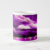 Roze Stormy Clouds Grote Koffiekop (Voorkant)