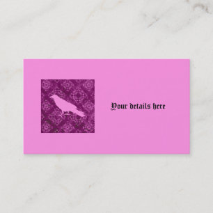 Roze stoven op roze en paarse damesgepersonaliseer visitekaartje