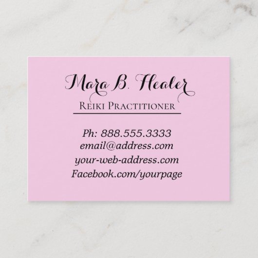 *~* Roze stralen die de Healer van de Kleur van de Visitekaartje (Achterkant)