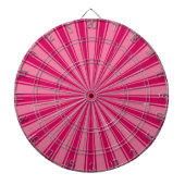 Roze stralen retro funky sun strepen dartbord (Voorkant)