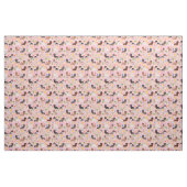 Roze strand bij dachshund stof (Fat Quarter)