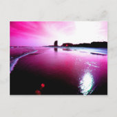 Roze strand briefkaart (Voorkant)