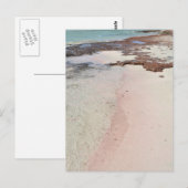 Roze strand Briefkaart (Voorkant / Achterkant)