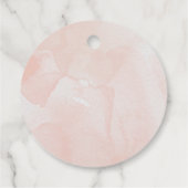 Roze strand bruidsmeisjesfeest cadeautag bedankjes labels (Achterkant)