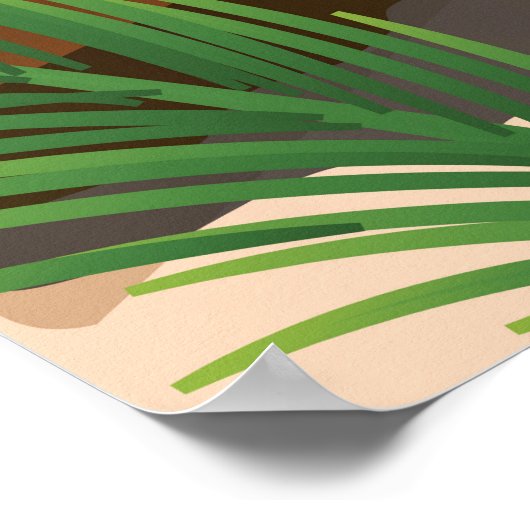 Roze strand Grenada reisposter Poster (Hoek)