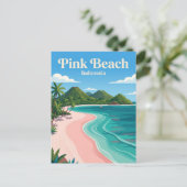 Roze Strand Indonesië Briefkaart (Staand voorkant)