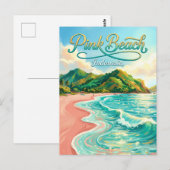 Roze Strand Indonesië Briefkaart (Voorkant / Achterkant)