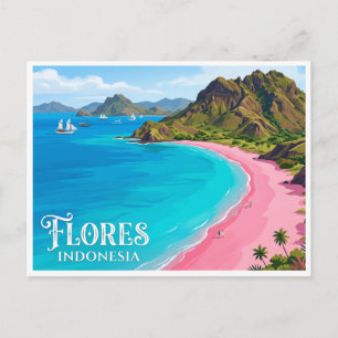 Roze Strand, Komodo Nationaal Park Labuan Bajo Briefkaart