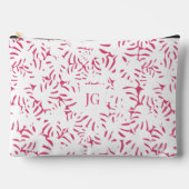 Roze Strand Monstera Tropische bladeren Accessoire Etui (Voorkant)