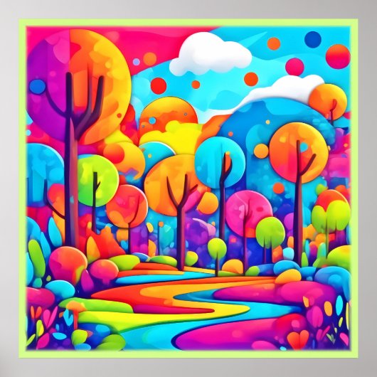 Roze strand nachthemel poster (Voorkant)
