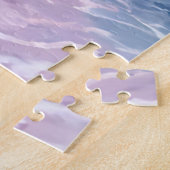 Roze Strand Oceanshore Geschilderd Legpuzzel (Zijkant)