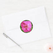 Roze strand Roos Happy Birthday Sticker (Envelop)