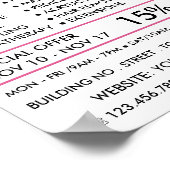 Roze strand Starfish, schoonheidsspecialist, Beaut Poster (Hoek)