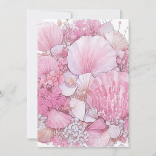 Roze Strand Zalig Celebration Meisje Baby shower Kaart (Achterkant)