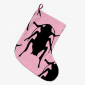roze stranden voor kerstmis grote kerstsok (Voorkant (Hangend))