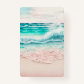 Roze strandgolven badge (Achterkant)