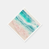 Roze strandgolven servet (Hoek)