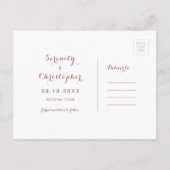 Roze strandharten in het zand save the date aankondigingskaart (Achterkant)