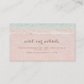 Roze strandharten in het zand website Kaart invoeg Plaatskaartje (Voorkant)