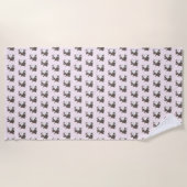 Roze Strandlaken met baby Cats - Kies Kleur (Voorkant)