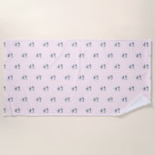 Roze Strandlaken met Schattigee Pet Dog - (Voorkant)