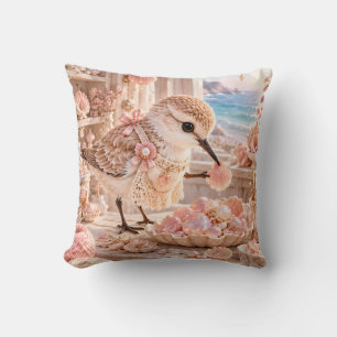 Roze Strandloper Schelp Kustambachtstudio Kussen