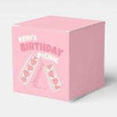 Roze Strawberry Sandwich Verjaardag Picknick Party Bedankdoosjes (Voorkant Zijde)