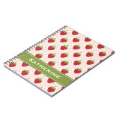 Roze Strawberry Spiral Notebook Journal Notitieboek (Linkerzijde)
