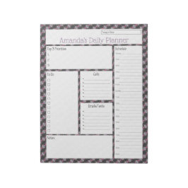 Roze Streamer Abstract design Daily Planner Notitieblok