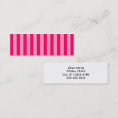 Roze Streep Achtergrond Mini Visitekaartje (Voorkant / Achterkant)