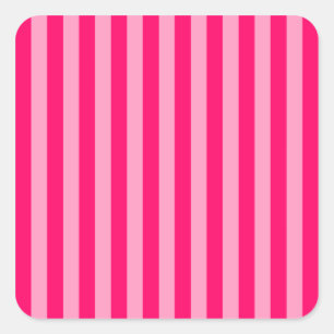 Roze Streep Achtergrond Vierkante Sticker