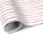Roze Streep Baby shower Gift Wrap Cadeaupapier (Rol Hoek)