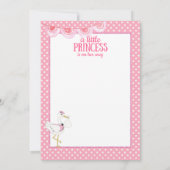 Roze streep-Baby shower met slaapstand Kaart (Achterkant)