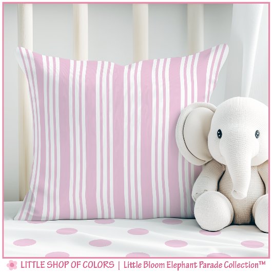 Roze Streep Babykamer Kussen