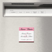Roze streep chocolade bruin sparen de datum magnee magneet (Insitu (Vaatwasser))