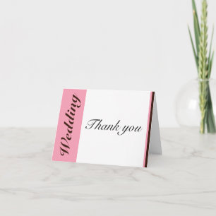 Roze Streep Chocolate Bruine Trouw Trouwkaart Bedankkaart