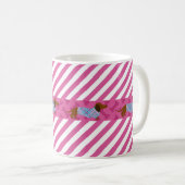 Roze Streep Dachshund Mok (Voorkant rechts)